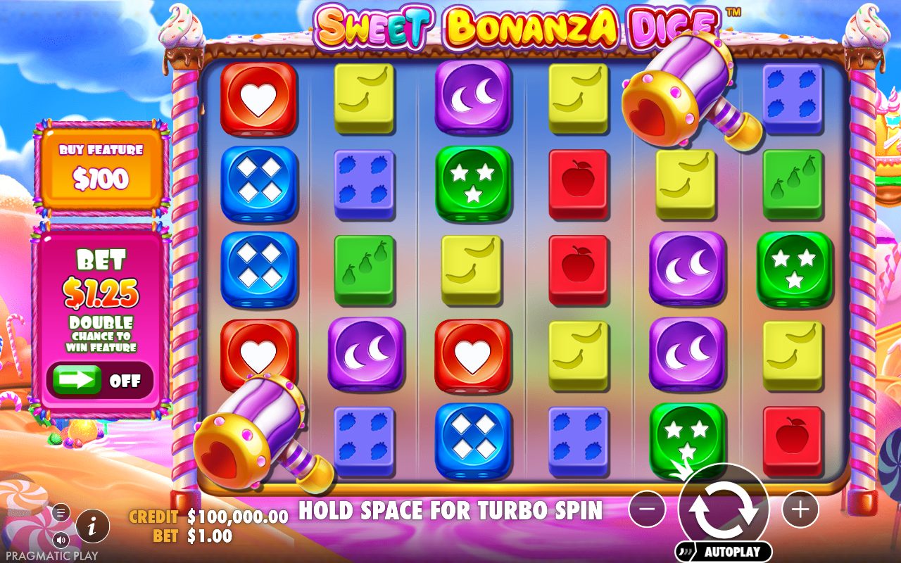 Sweet Bonanza Dice base game reels