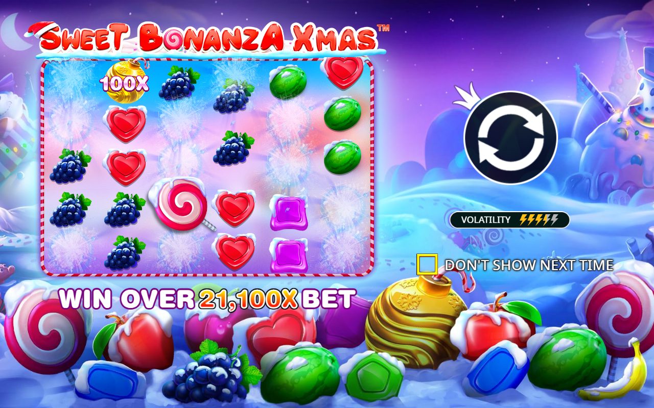 Sweet Bonanza Xmas game lobby / feature intro