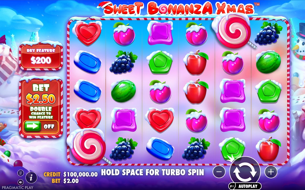 Sweet Bonanza Xmas base game reels