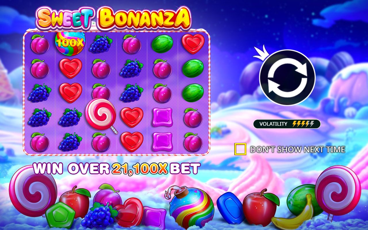 Sweet Bonanza game lobby / feature intro