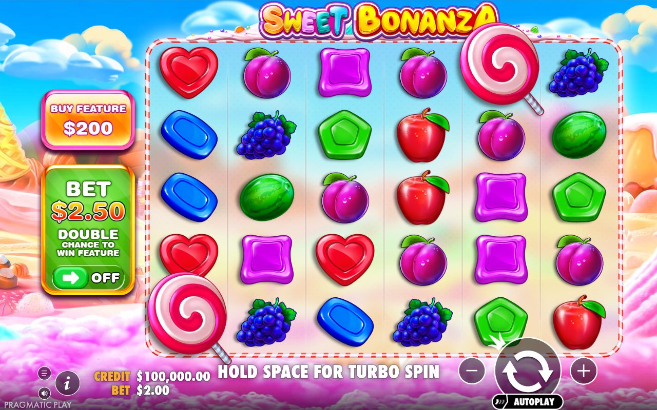 Sweet Bonanza base game reels