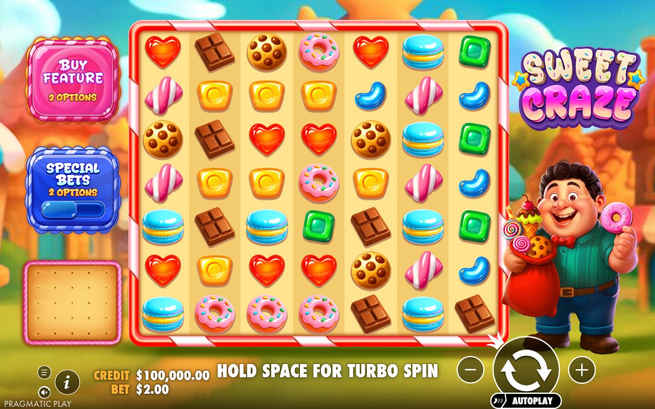 Sweet Craze base game reels