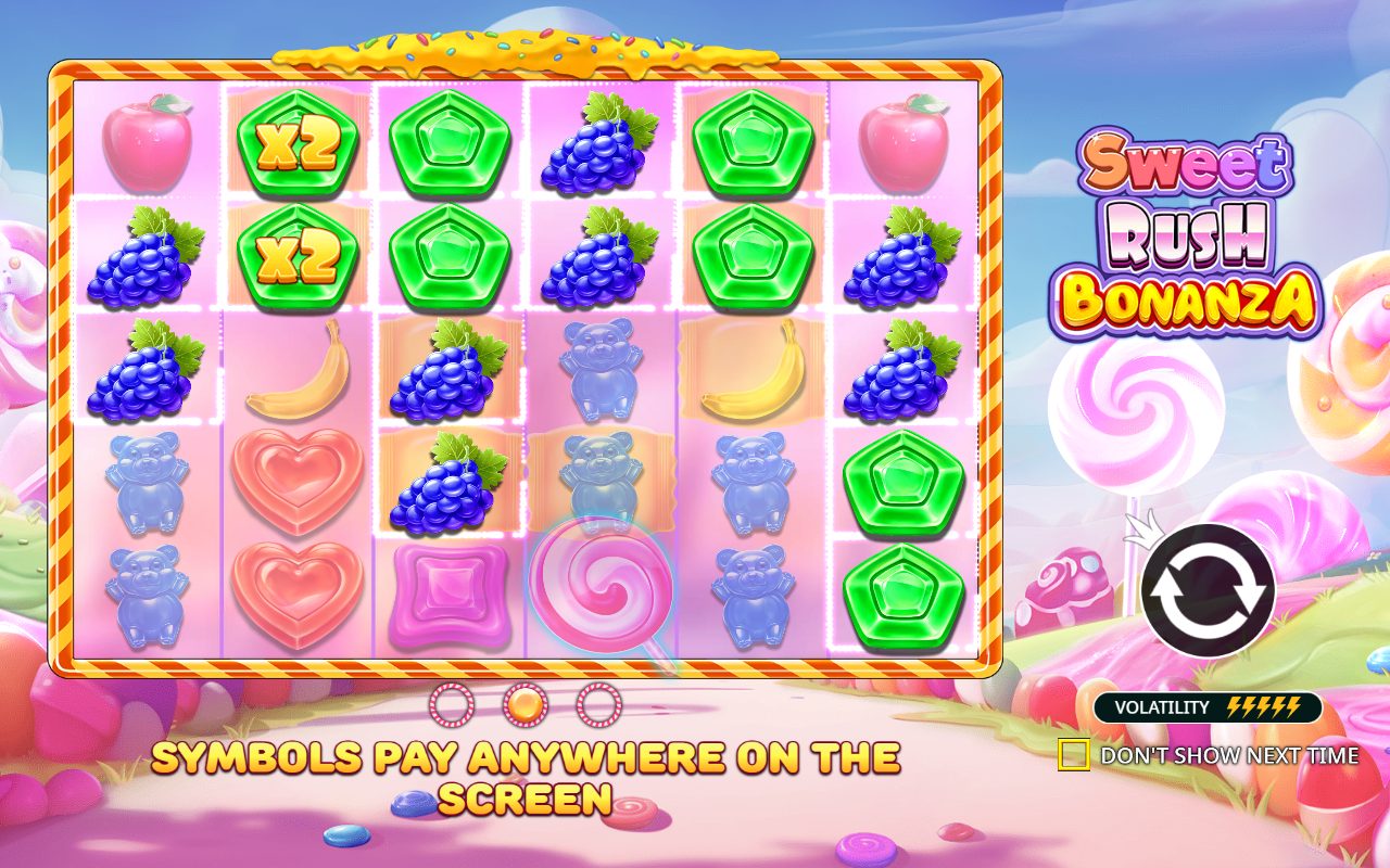 Sweet Rush Bonanza base game reels