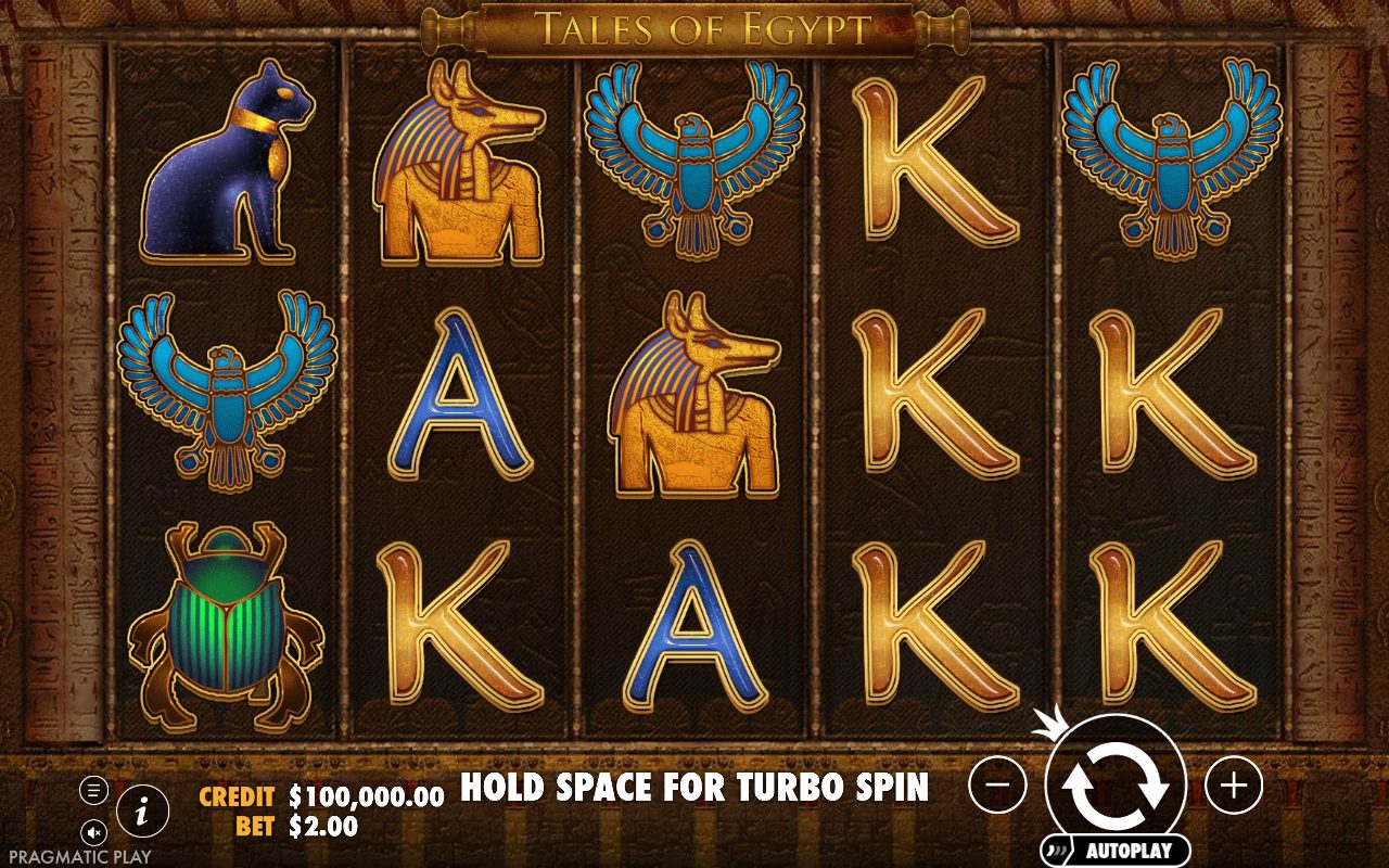 Tales of Egypt game lobby / feature intro