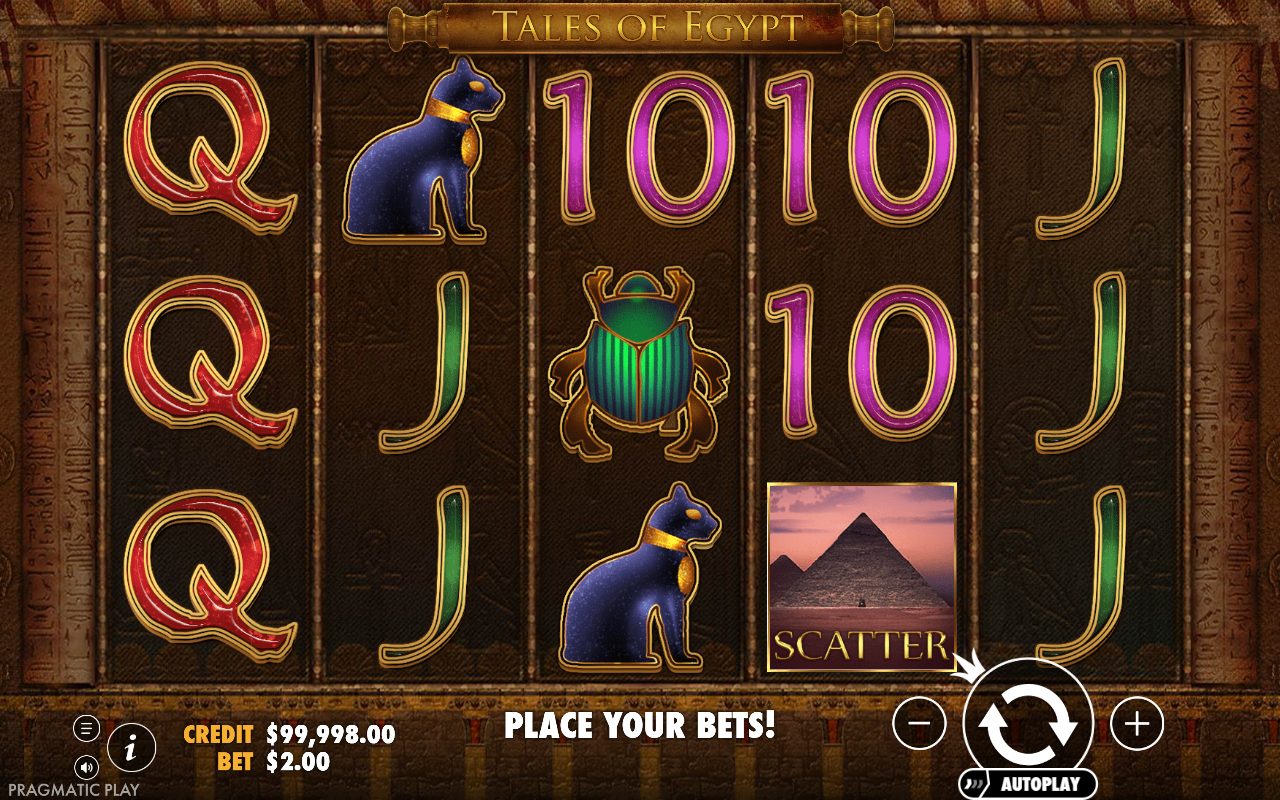 Tales of Egypt base game reels
