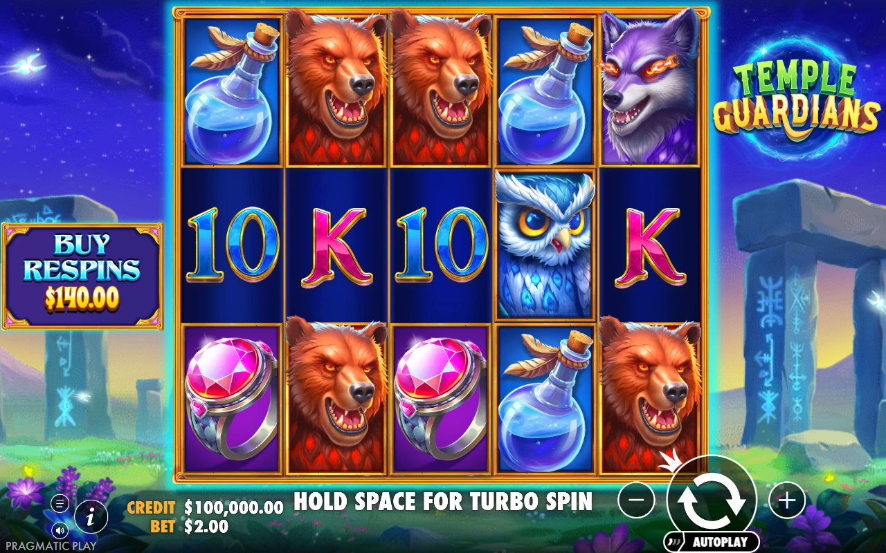 Temple Guardians base game reels