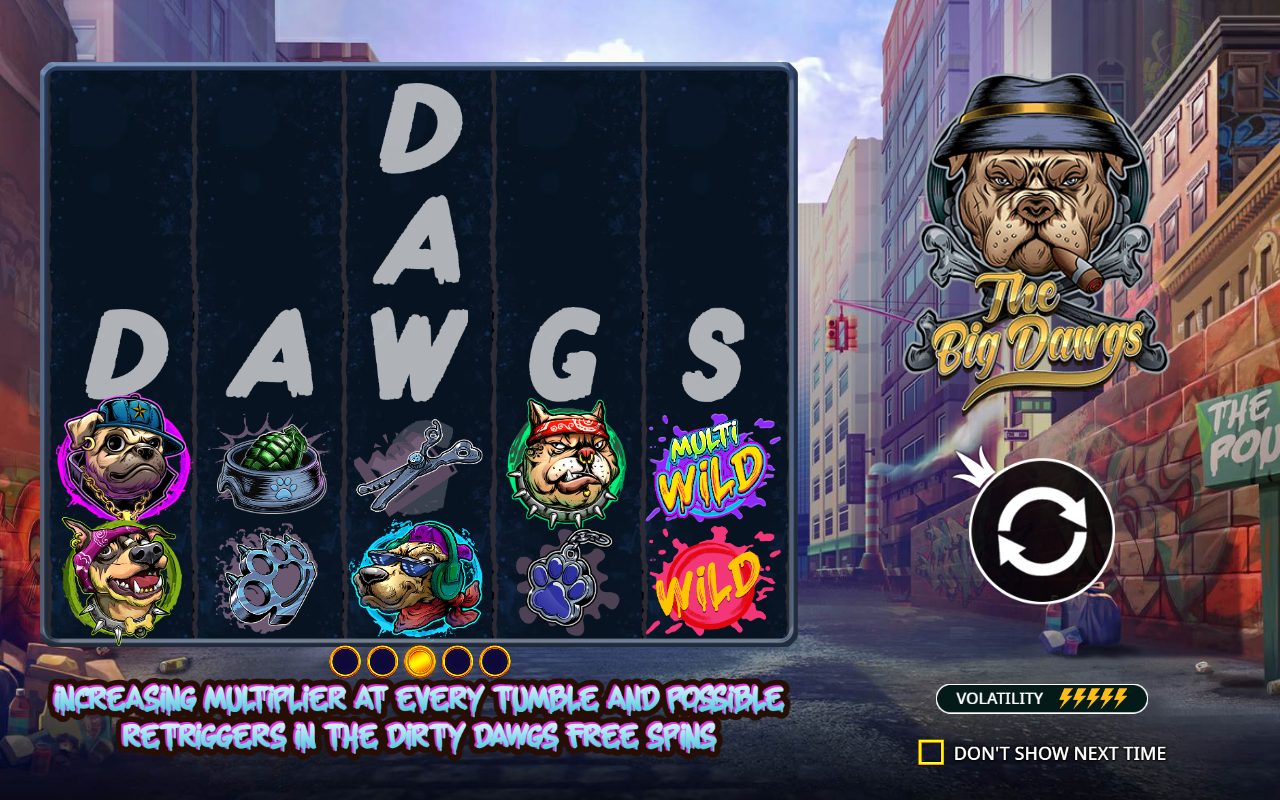 The Big Dawgs game lobby / feature intro