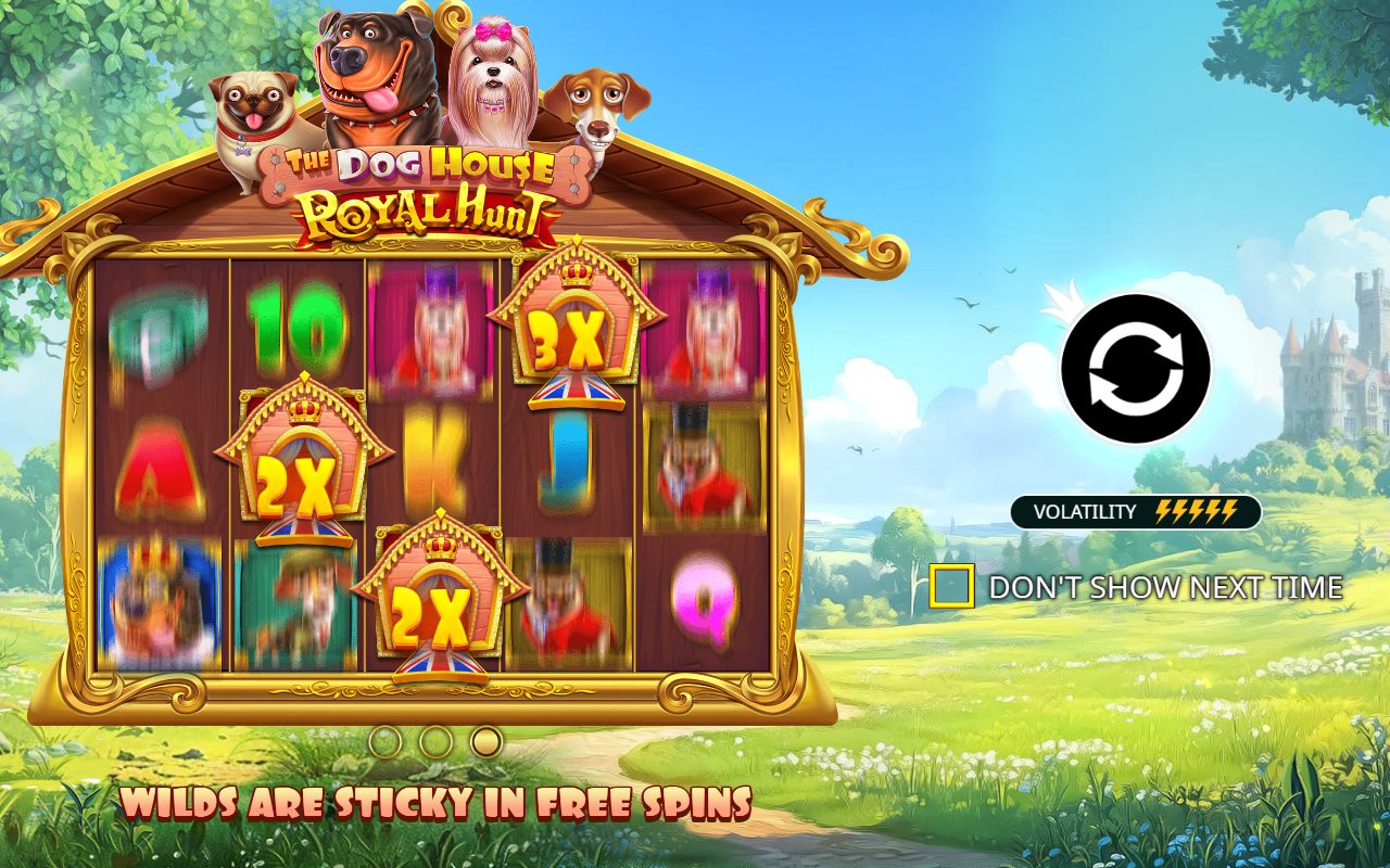 The Dog House - Royal Hunt game lobby / feature intro