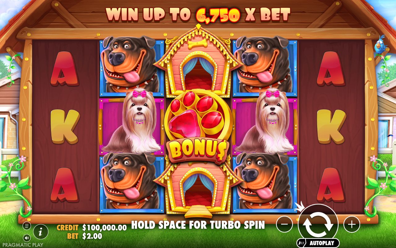 The Dog House base game reels