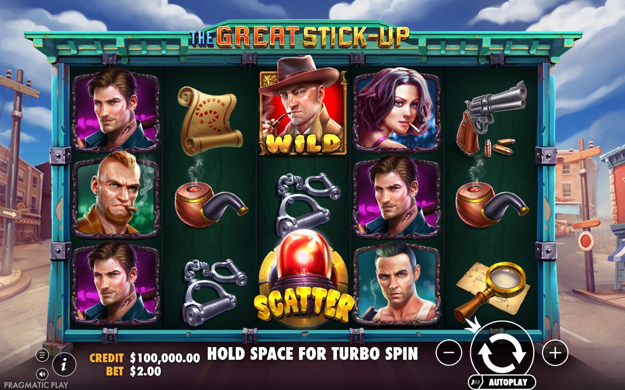 The Great Stick-Up base game reels