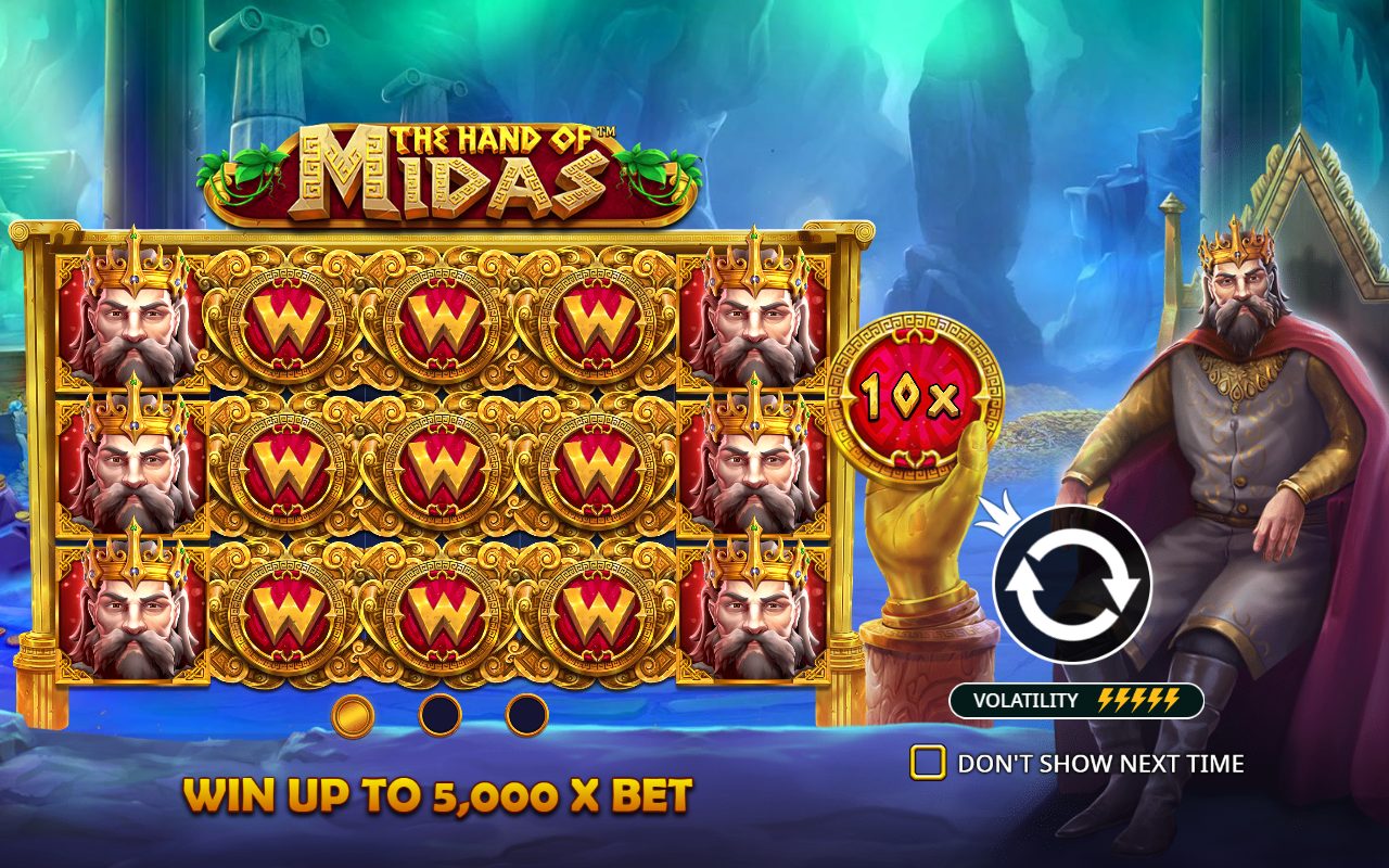 The Hand of Midas game lobby / feature intro