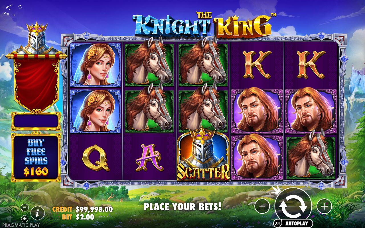 The Knight King base game reels