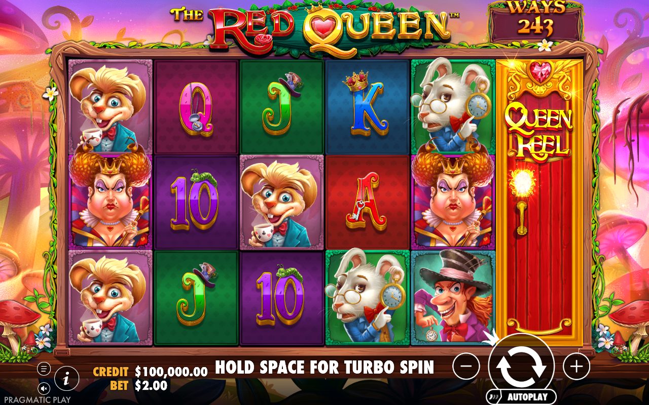 The Red Queen game lobby / feature intro