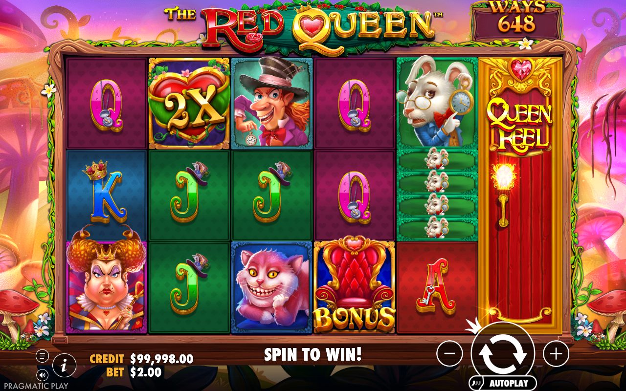 The Red Queen base game reels