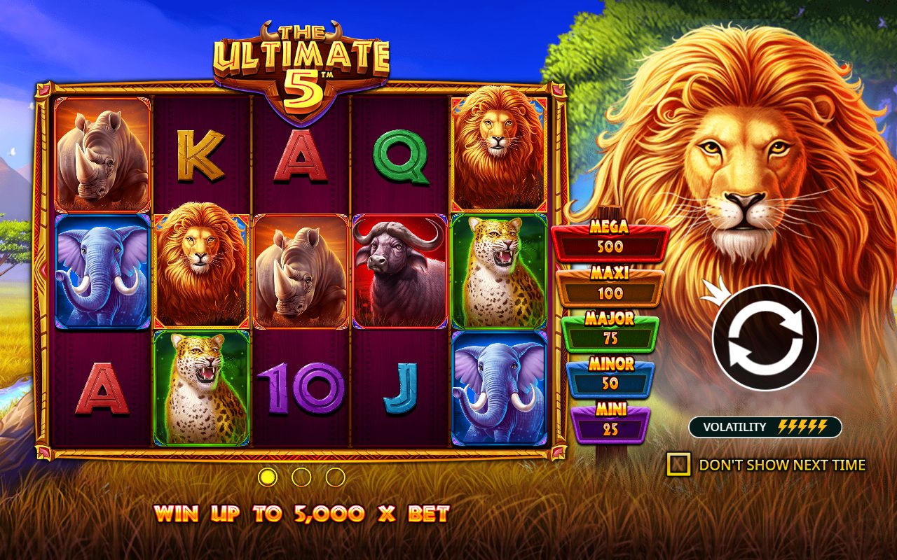 The Ultimate 5 base game reels