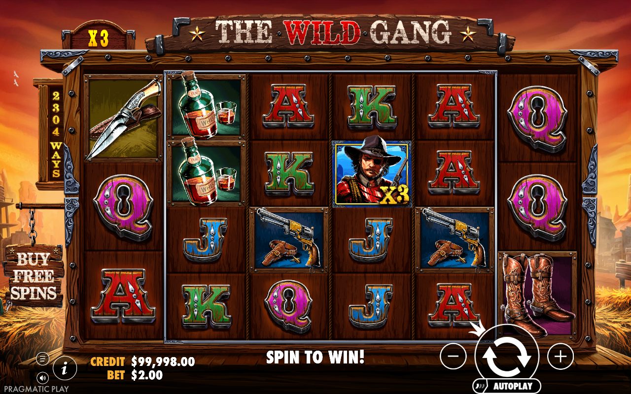 The Wild Gang base game reels