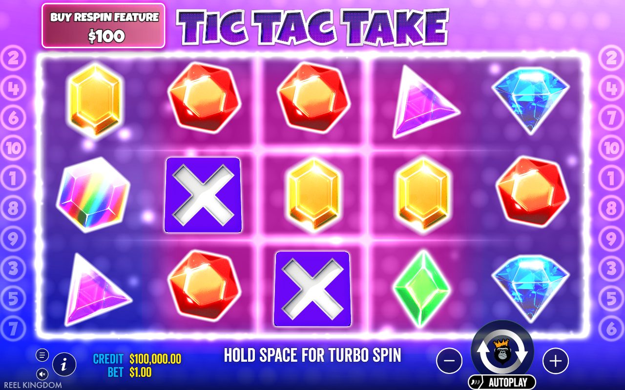 Tic Tac Take game lobby / feature intro
