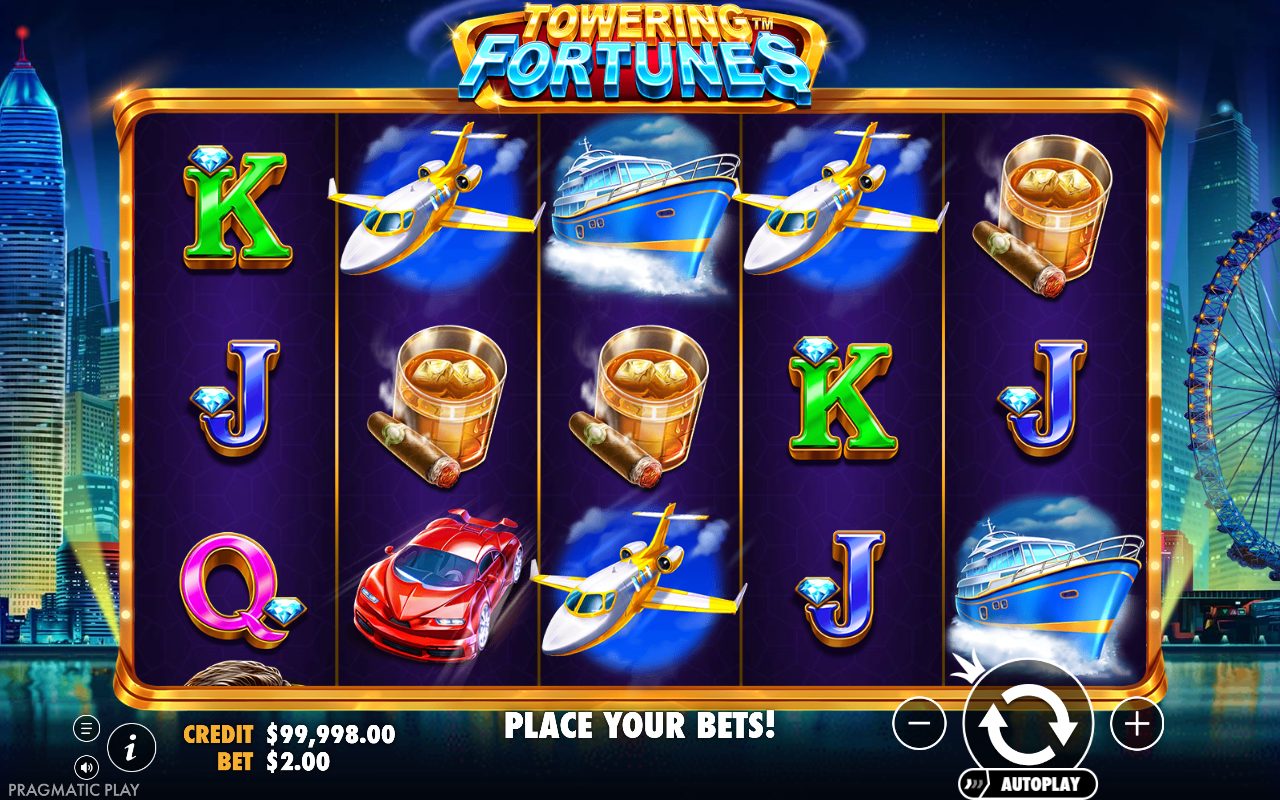 Towering Fortunes base game reels
