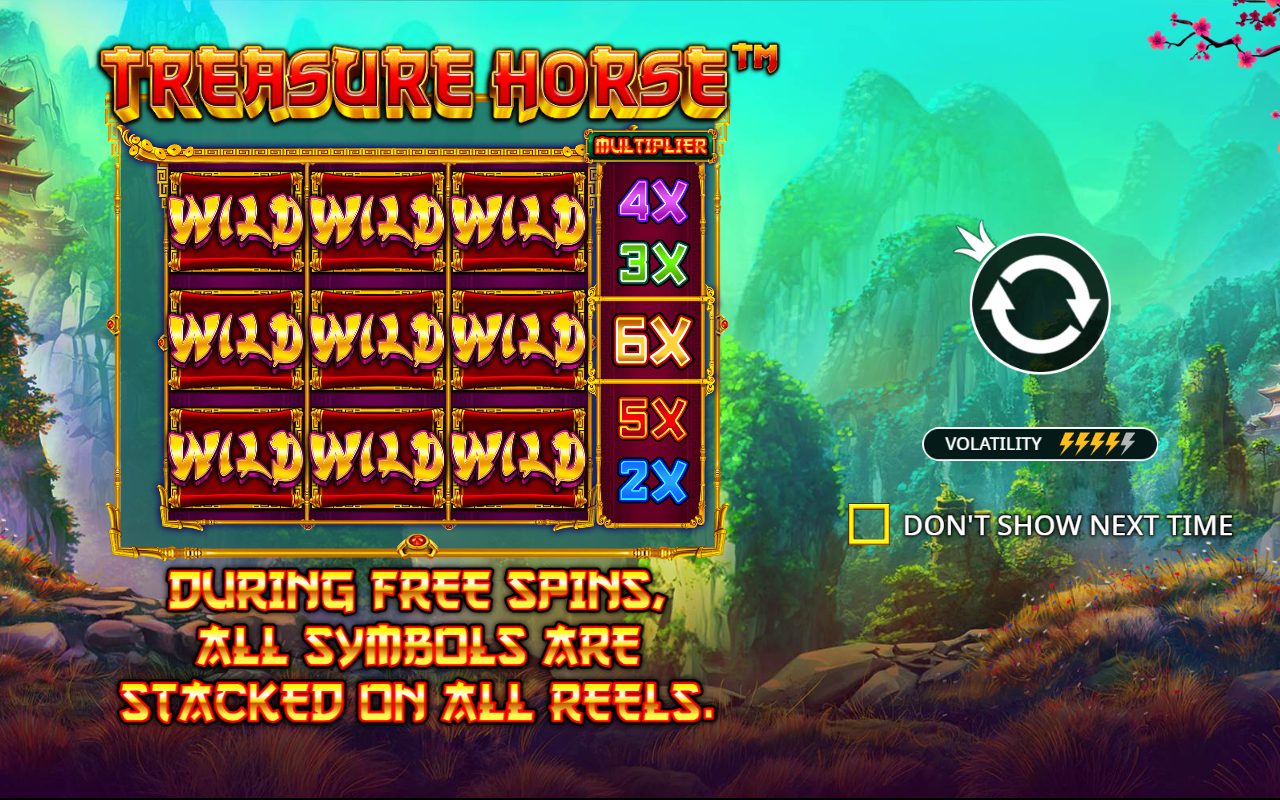 Treasure Horse game lobby / feature intro