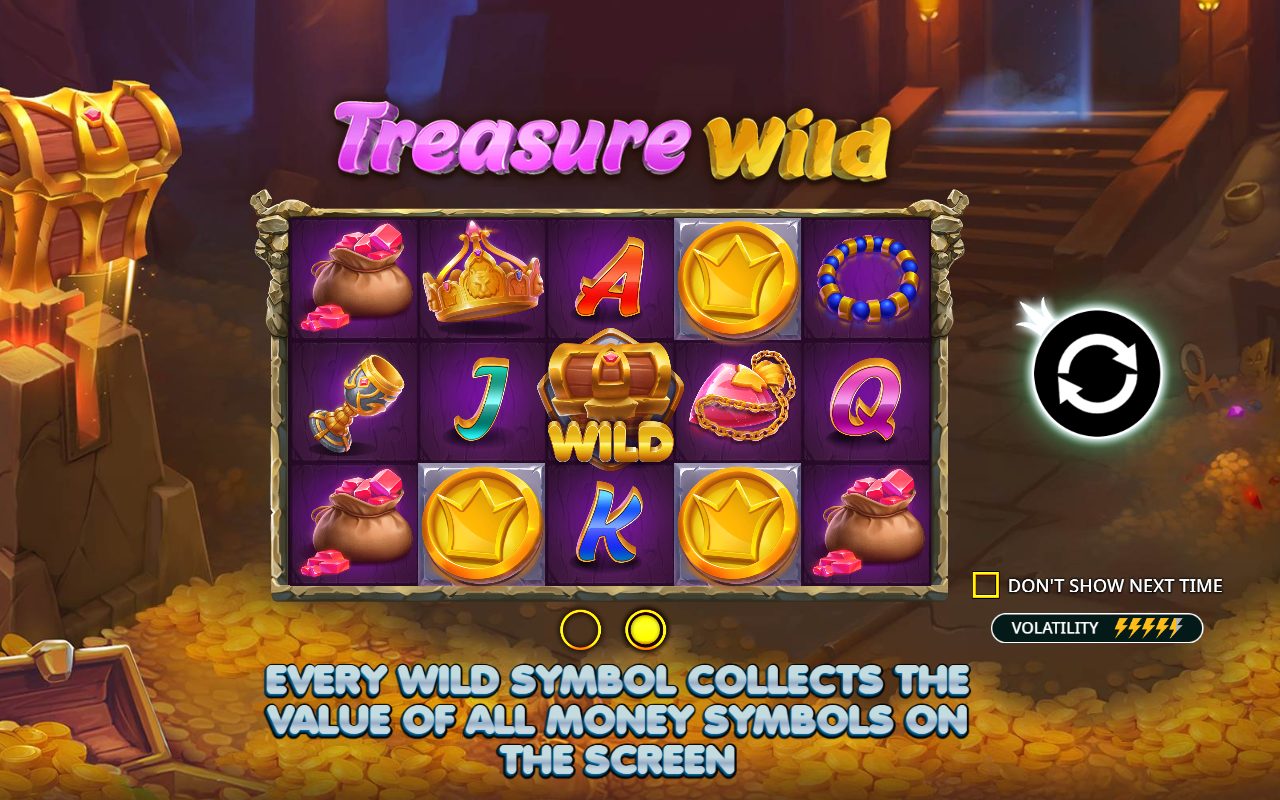 Treasure Wild game lobby / feature intro