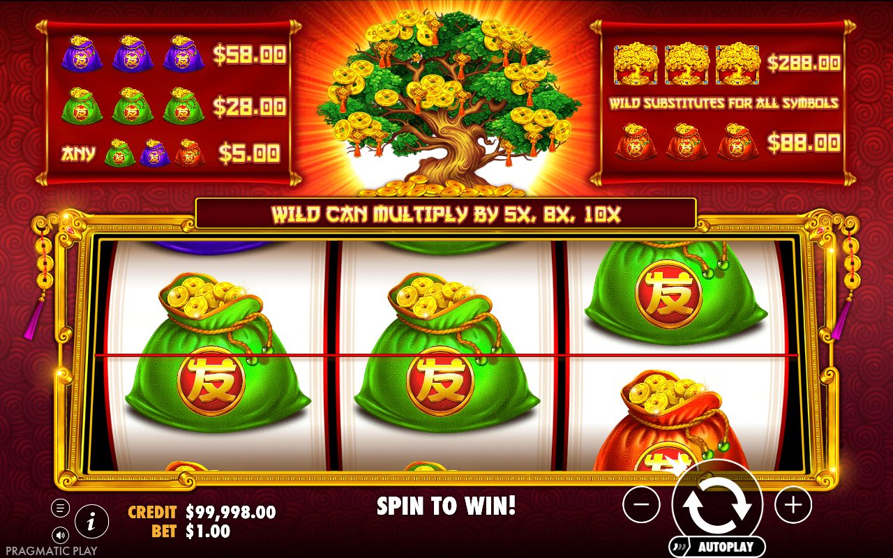 Tree of Riches base game reels
