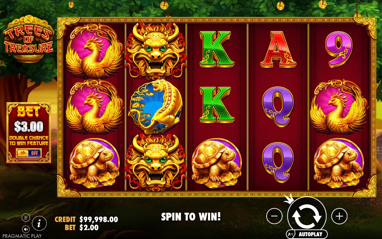 Trees of Treasure base game reels