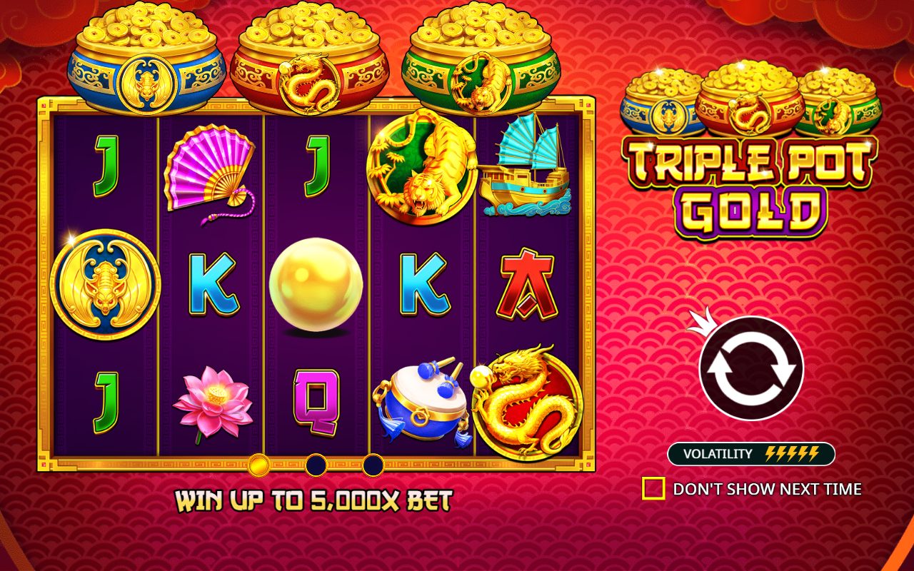 Triple Pot Gold game lobby / feature intro