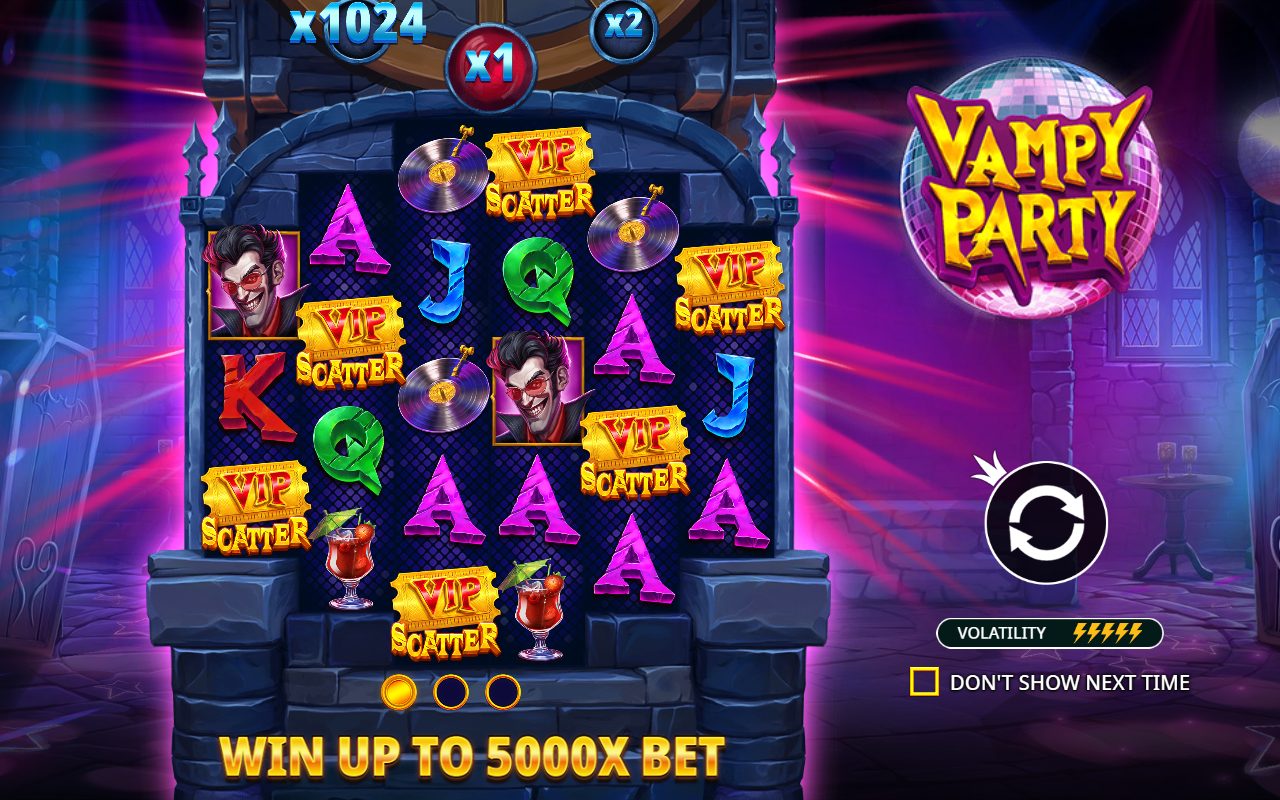 Vampy Party game lobby / feature intro
