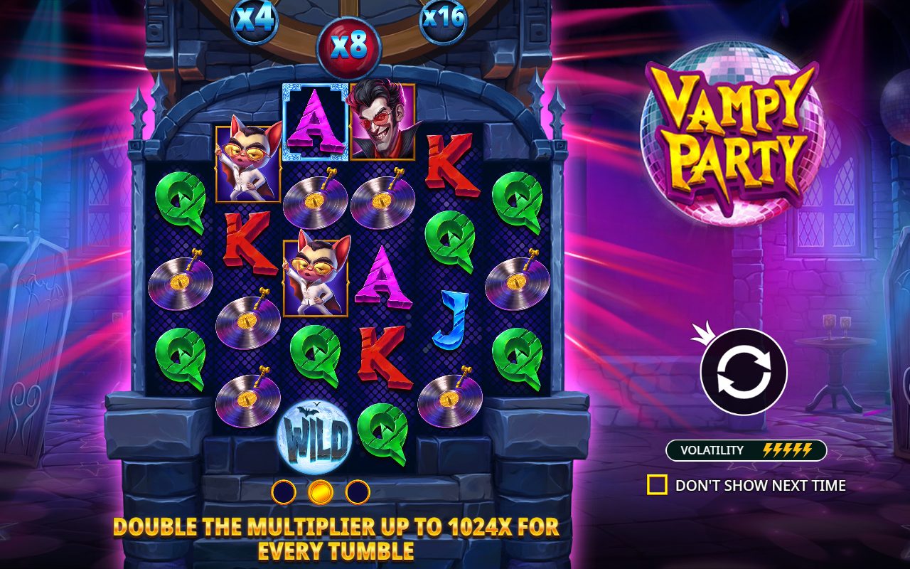 Vampy Party base game reels