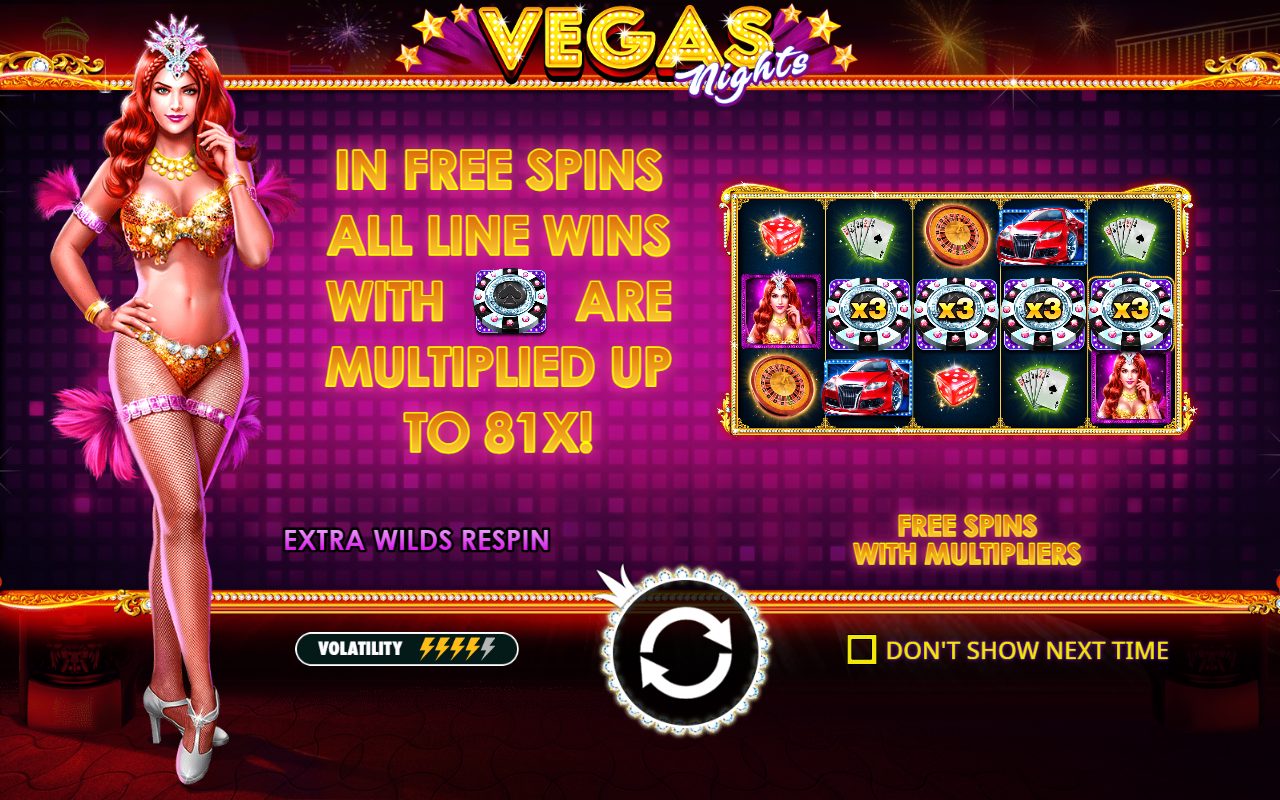 Vegas Nights game lobby / feature intro