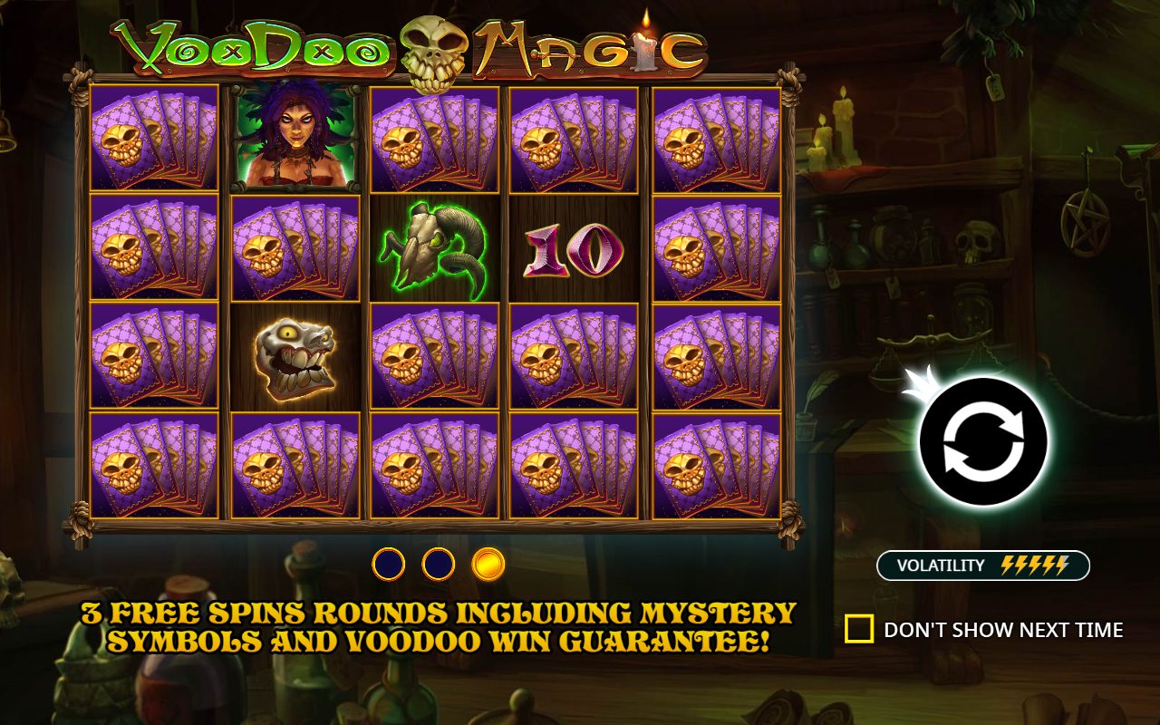 Voodoo Magic game lobby / feature intro