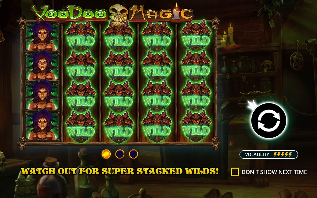 Voodoo Magic base game reels