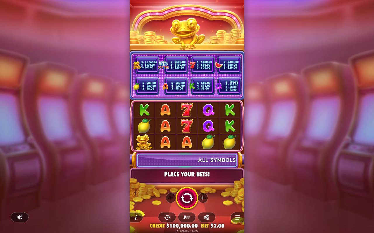 Wealthy Frog base game reels