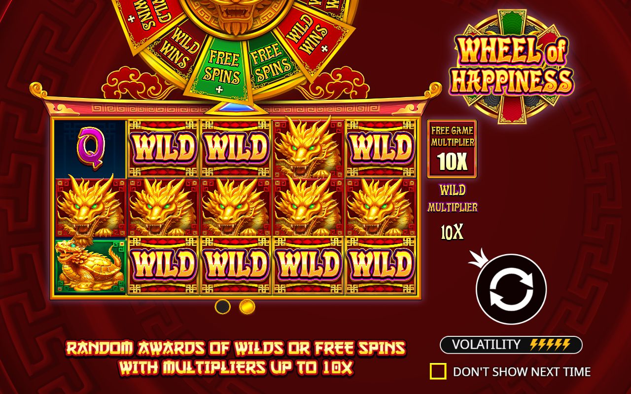 Wheel of Happiness game lobby / feature intro