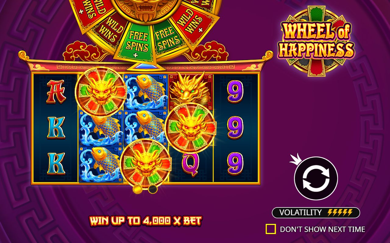 Wheel of Happiness base game reels