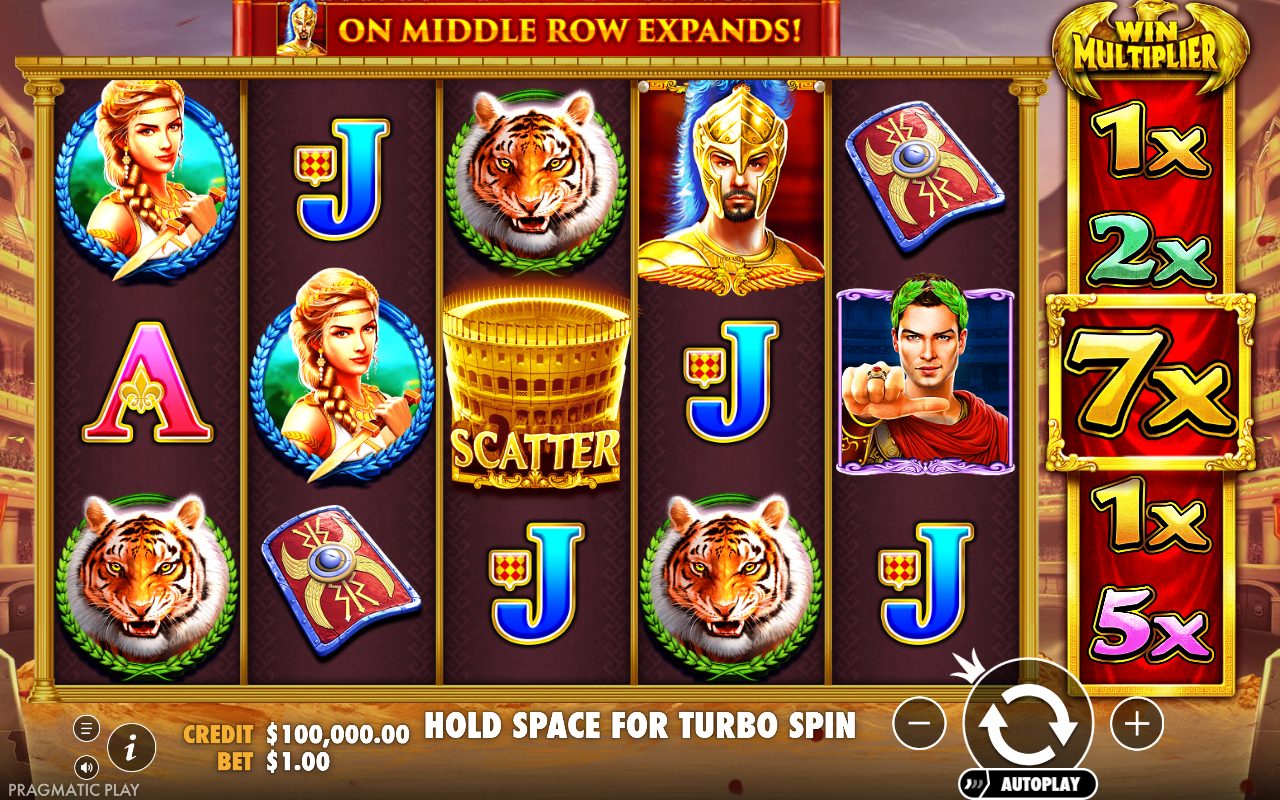 Wild Gladiators base game reels