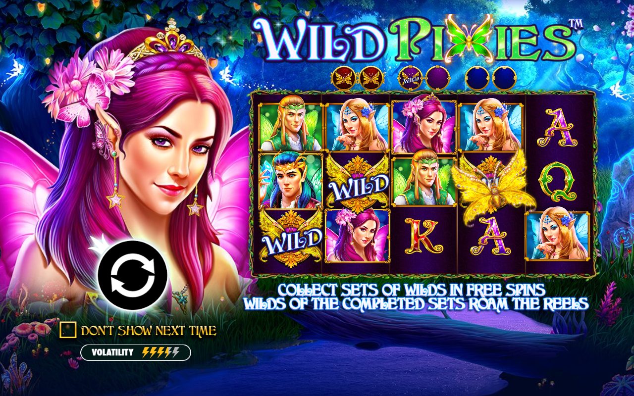 Wild Pixies game lobby / feature intro
