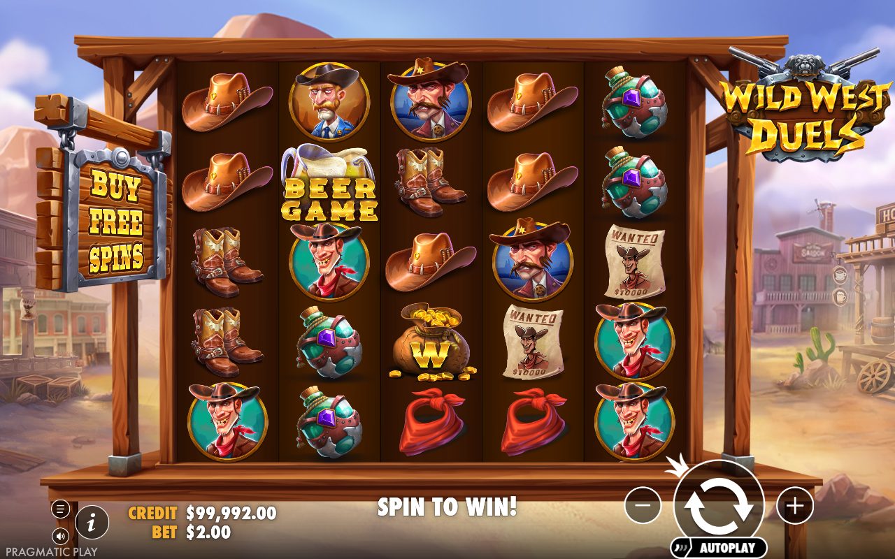 Wild West Duels base game reels