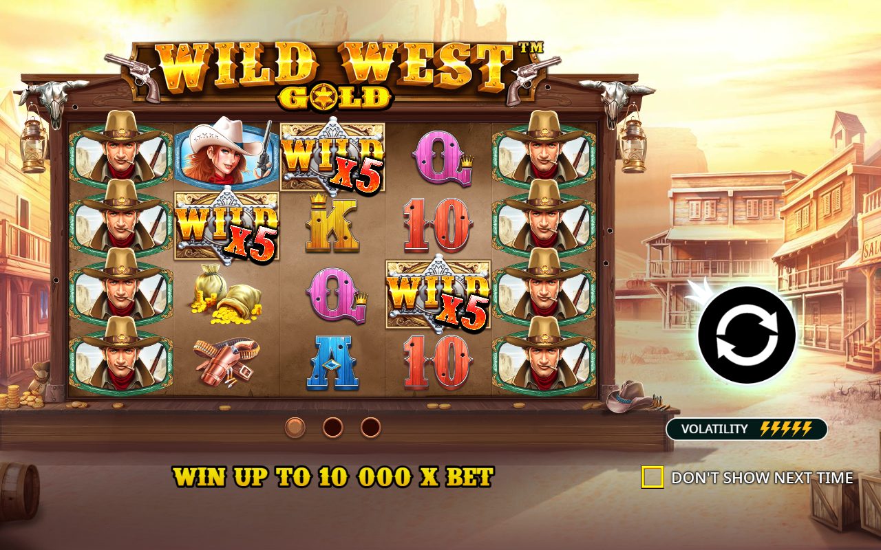 Wild West Gold game lobby / feature intro