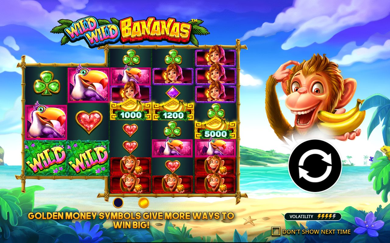 Wild Wild Bananas base game reels