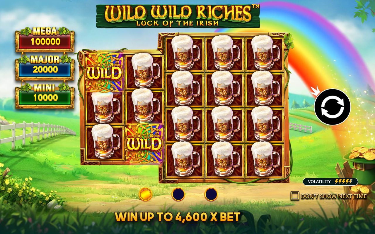 Wild Wild Riches game lobby / feature intro