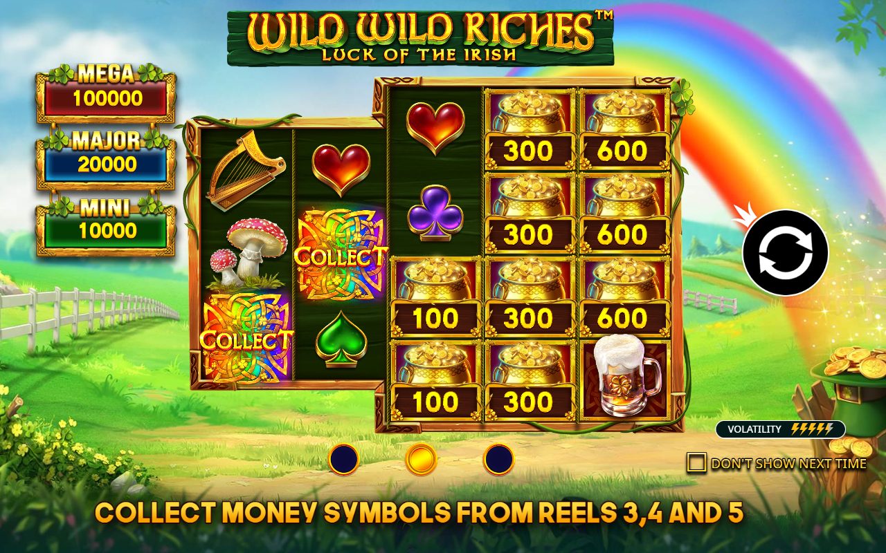 Wild Wild Riches base game reels