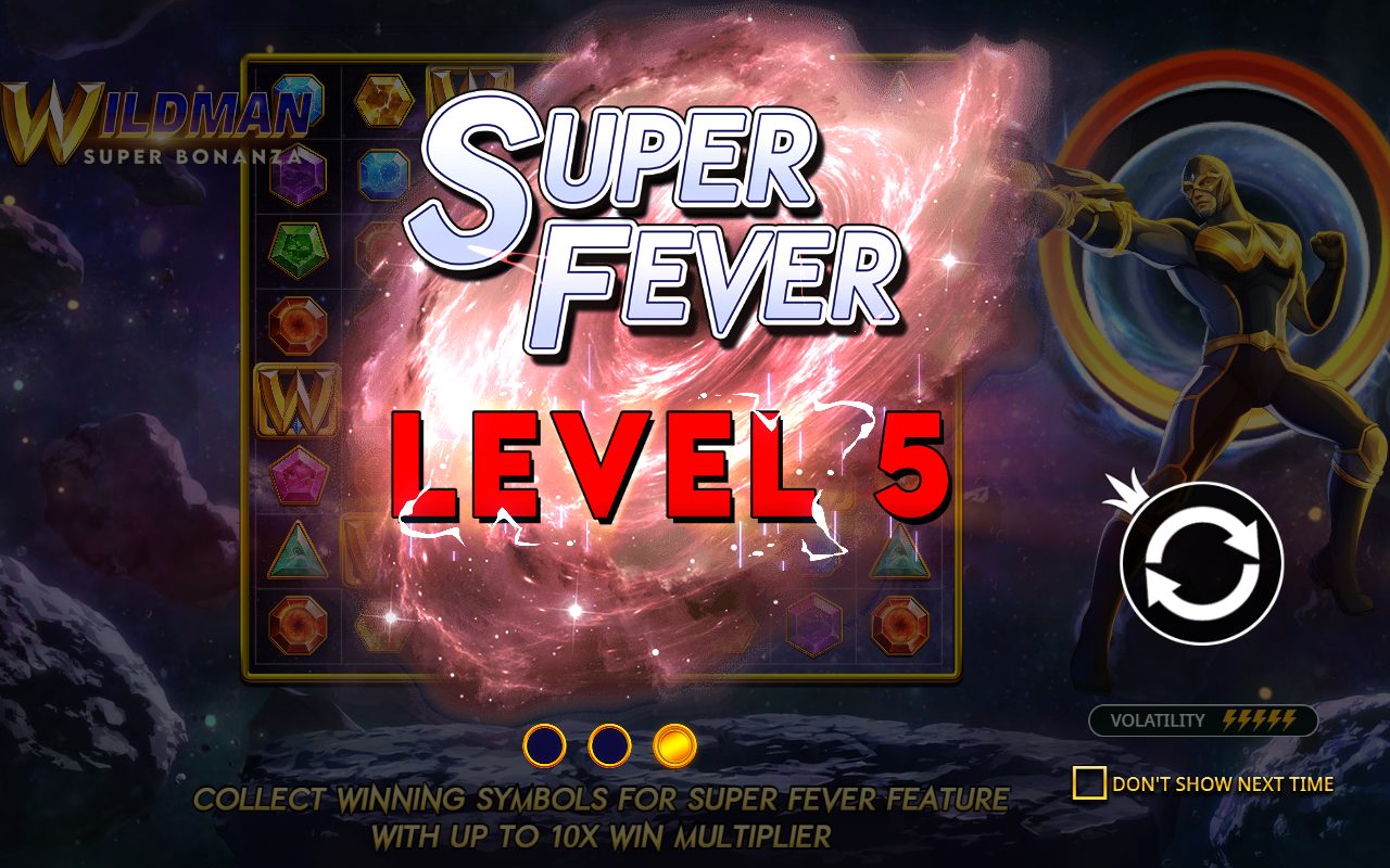 Wildman Super Bonanza game lobby / feature intro