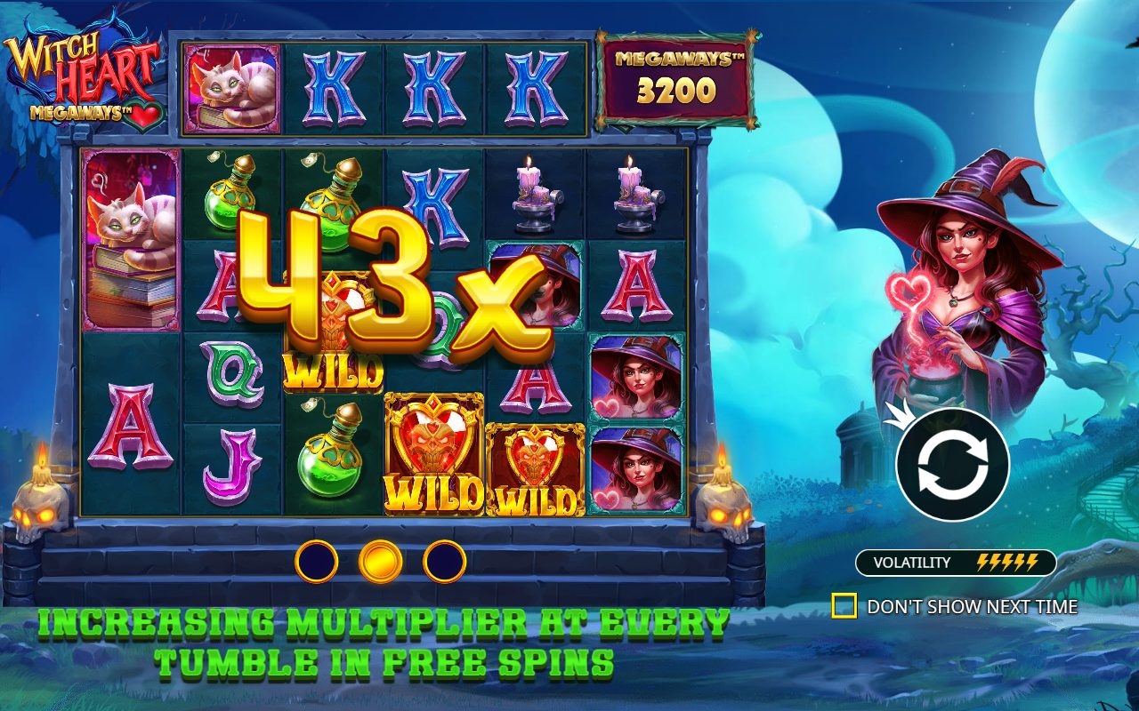 Witch Heart Megaways base game reels