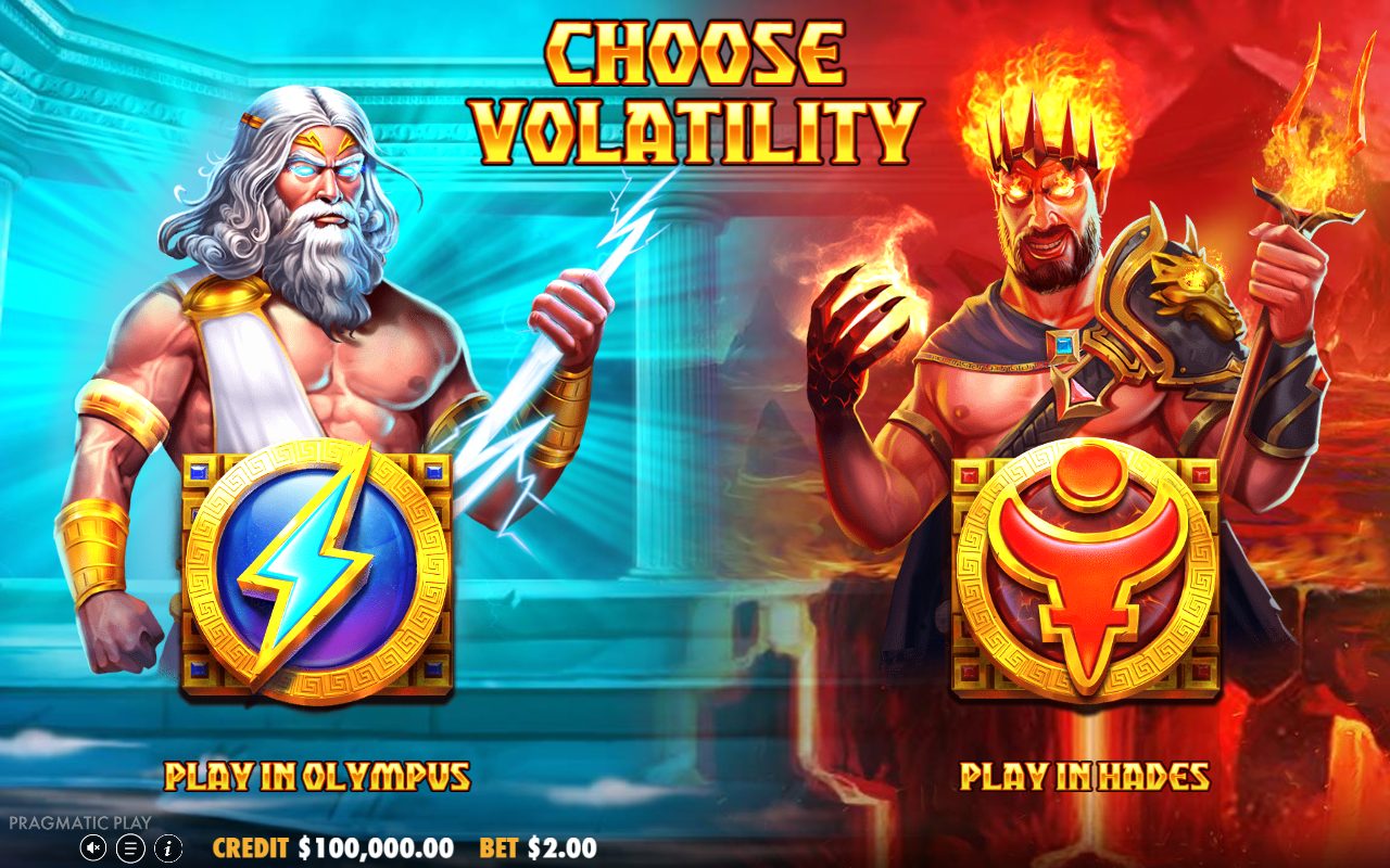 Zeus vs Hades - Gods of War 250 game lobby / feature intro