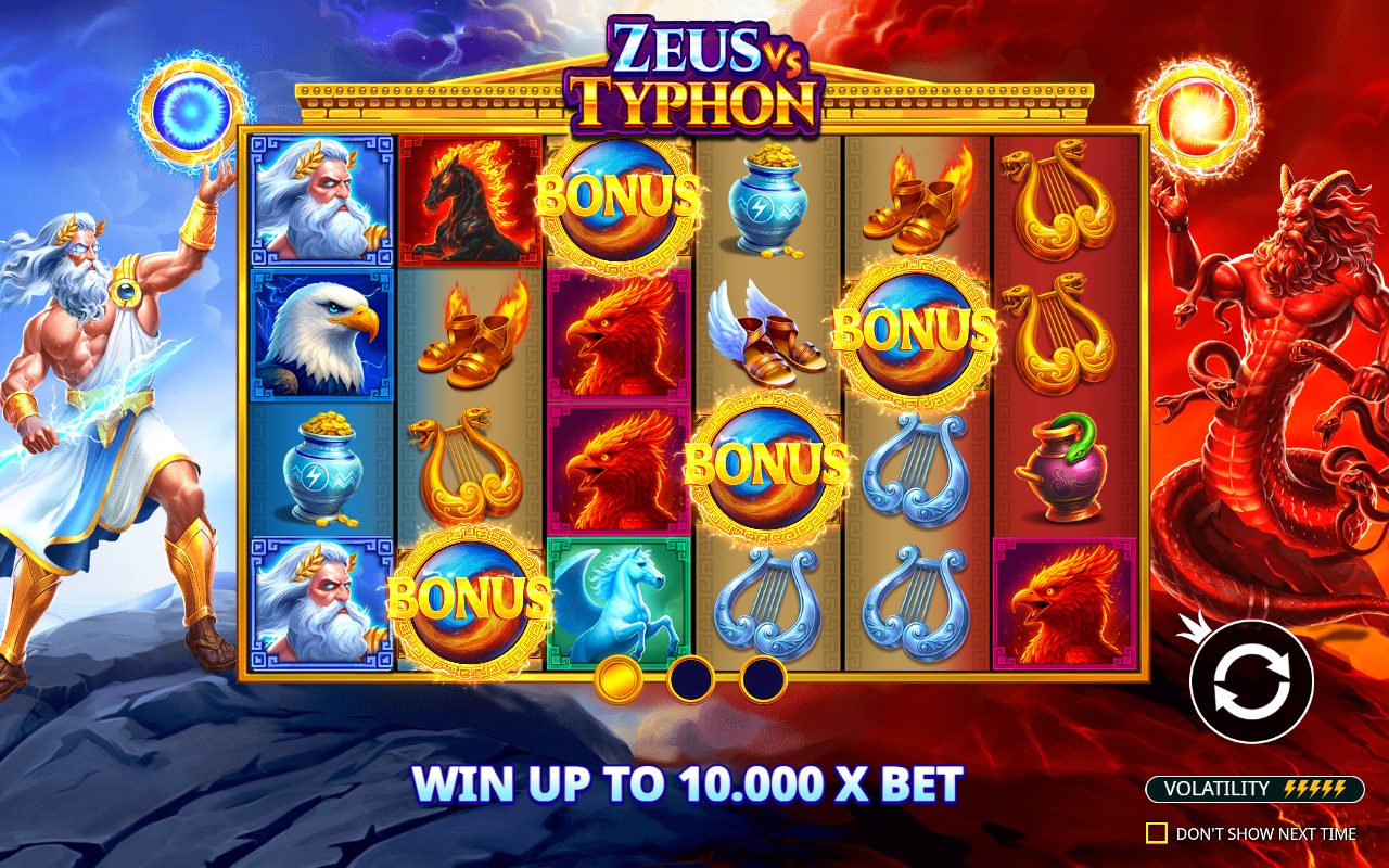 Zeus vs Typhon base game reels
