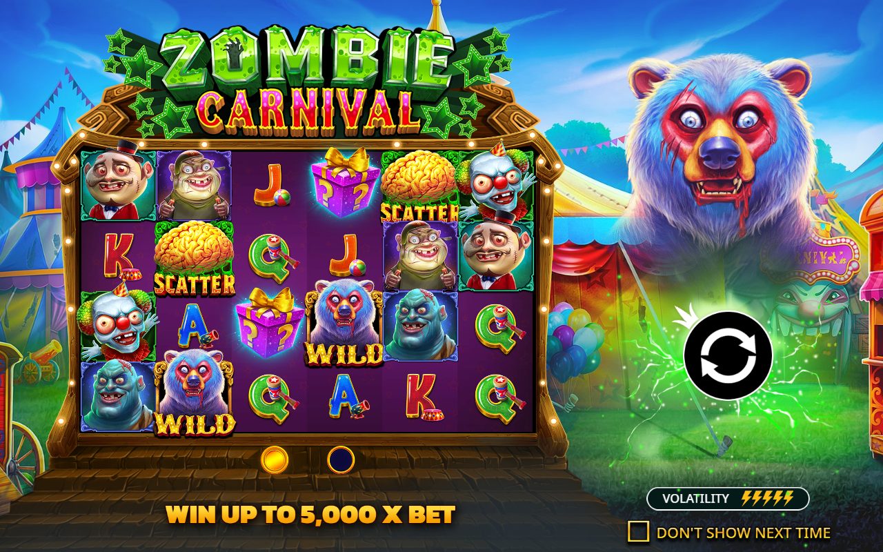 Zombie Carnival game lobby / feature intro