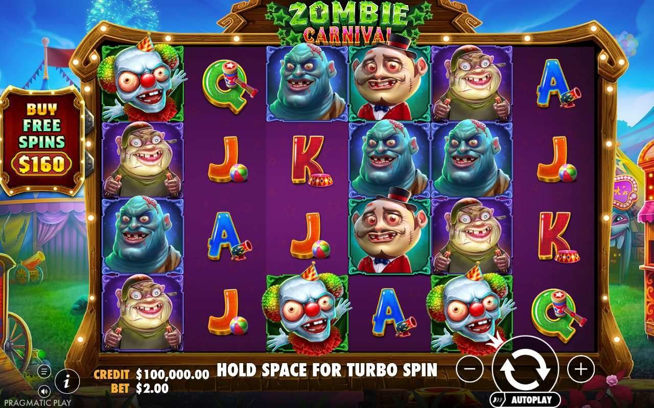 Zombie Carnival base game reels